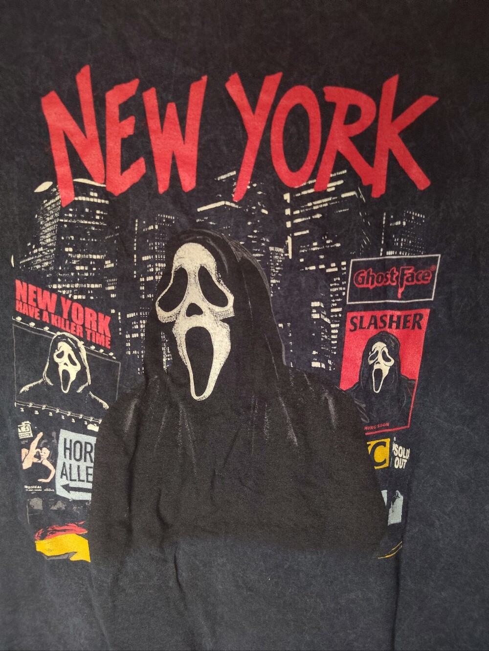Ghost Face The Icon Of Halloween New York T-Shirt Medium